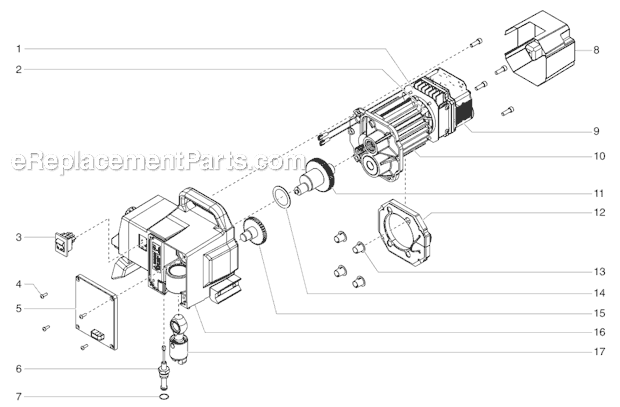 Titan 740IX (800-1030) (High Rider Basic) Digital Airless Sprayer Drive Assembly Diagram