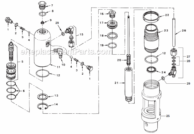 Titan 8900XLT (1-Gun) SPEEFLO PowrLiner Fluid Section Diagram