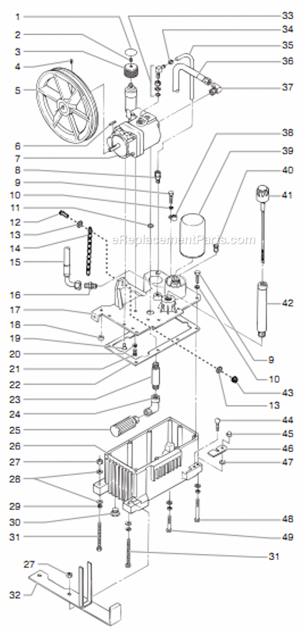 Titan 8900XLT (2-Gun) SPEEFLO PowrLiner Hydraulic System Assembly Diagram