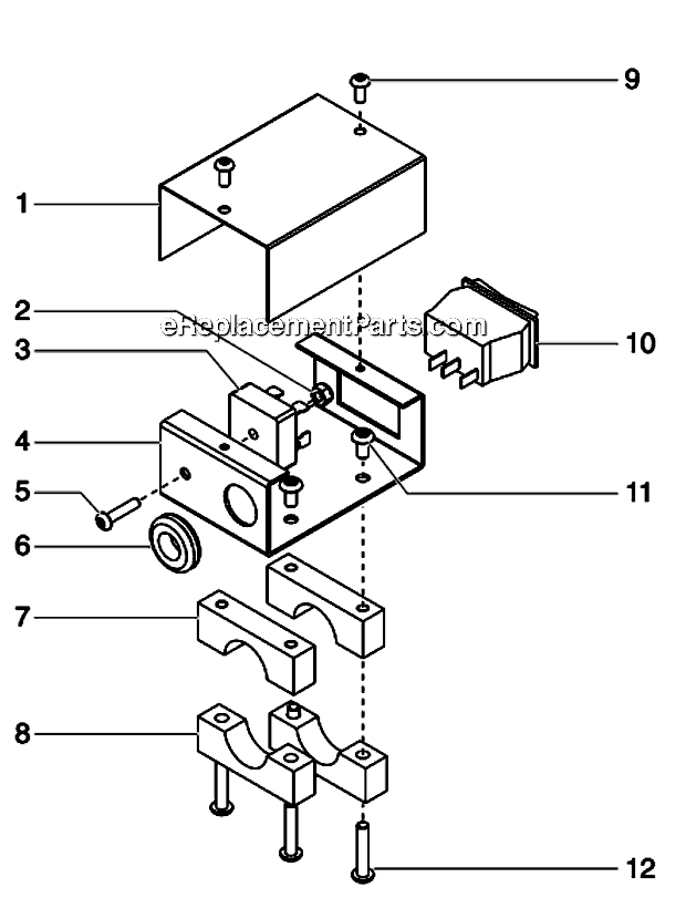 Titan 9900XLT (759-990) Speeflo PowrLiner Forward / Reverse Switch Assembly Diagram