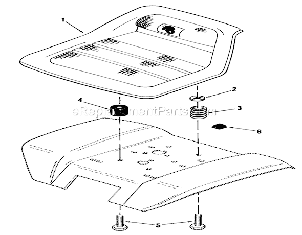 Toro 01-16KH01 (1982) Lawn Tractor Seat - Sb-421 Diagram