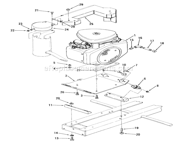 Toro 01-17K802 (1981) Lawn Tractor Twin Cylinder Engines Diagram