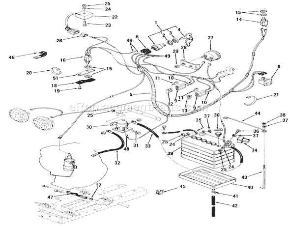 Toro 01-17KE03 (1983) Lawn Tractor Electrical System-Single Cylinder Models Diagram