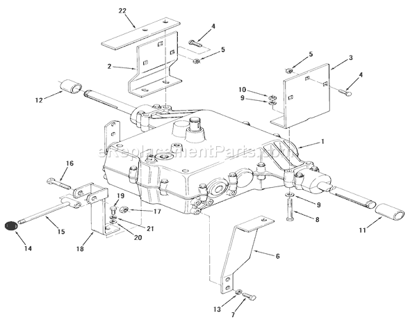 Toro 02-11BX01 (1980) Lawn Tractor 5-Speed Transmission Diagram