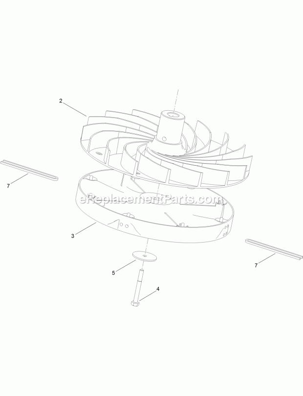 Toro 02600 (312000001-312999999) Hoverpro 400 Machine, 2012 Cutting Assembly Diagram