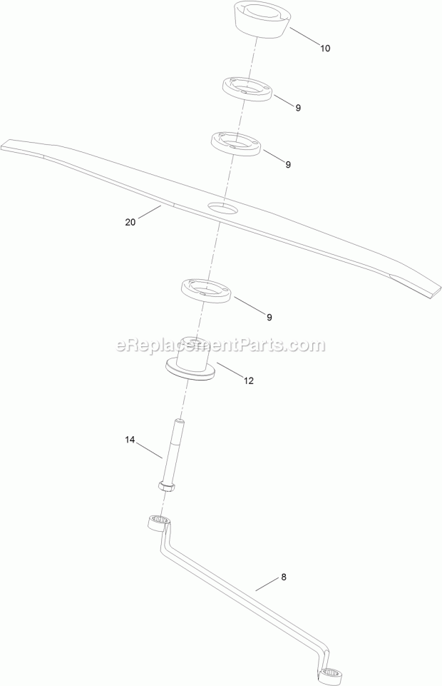 Toro 02604 (316000001-316999999) Hoverpro 500 Machine, 2016 Cutting Assembly Diagram