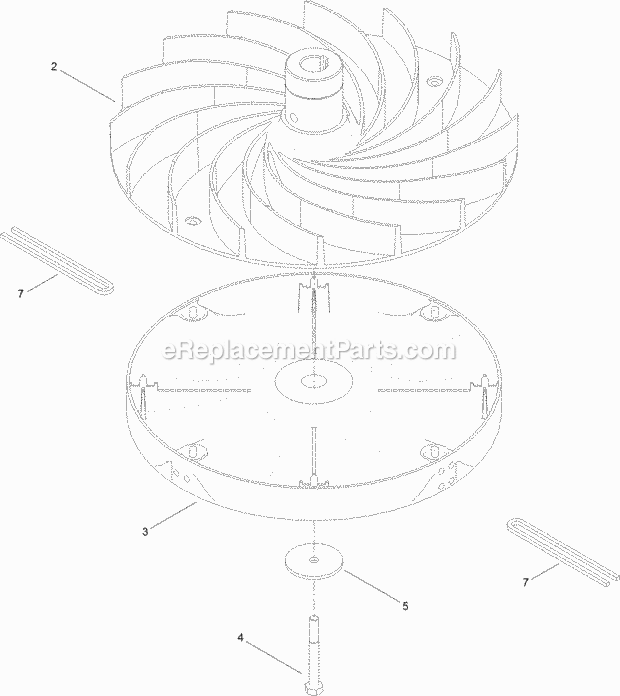 Toro 02615 (316000001-316999999) Hoverpro 400 Machine, 2016 Cutting Assembly Diagram