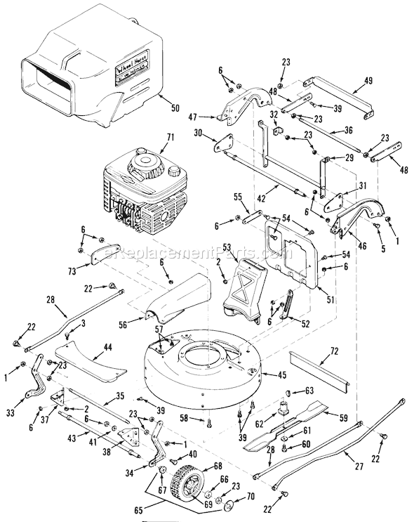 Toro 04-35BR01 (1986) Lawn Mower Page B Diagram