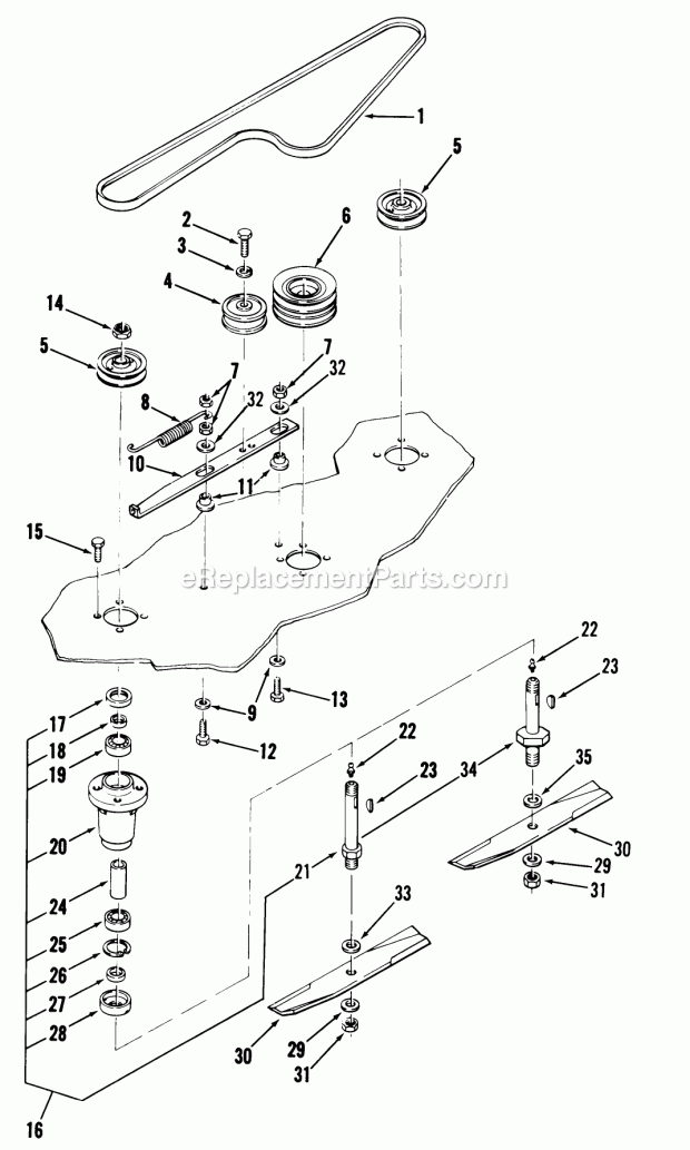 Toro 05-36MR01 (1980) 36-in. Rear Discharge Mower Rear and Side Discharge Mowers-36 In.(92 Cm) Vehicle Identification Numbers 05-36mr01 & 05-36ms01 Diagram