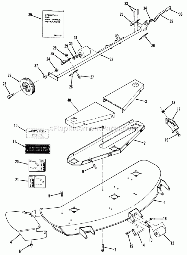 Toro 05-36MR01 (1982) 36-in. Rear Discharge Mower Page L Diagram