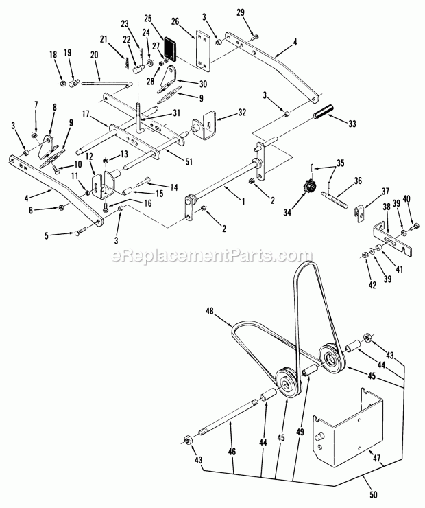 Toro 05-36MS01 (1981) 36-in. Side Discharge Mower Page I Diagram