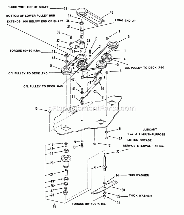 Toro 05-36XR03 (1985) 36-in. Rear Discharge Mower Page D Diagram
