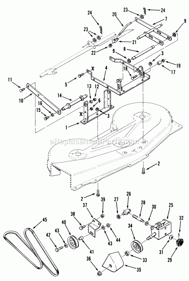 Toro 05-48SY01 (1983) 48-in. Side Discharge Mower Page E Diagram