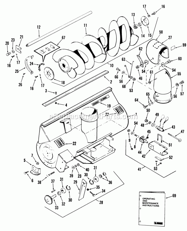 Toro 06-37SX01 (1981) 37-in. Snowthrower Page G Diagram