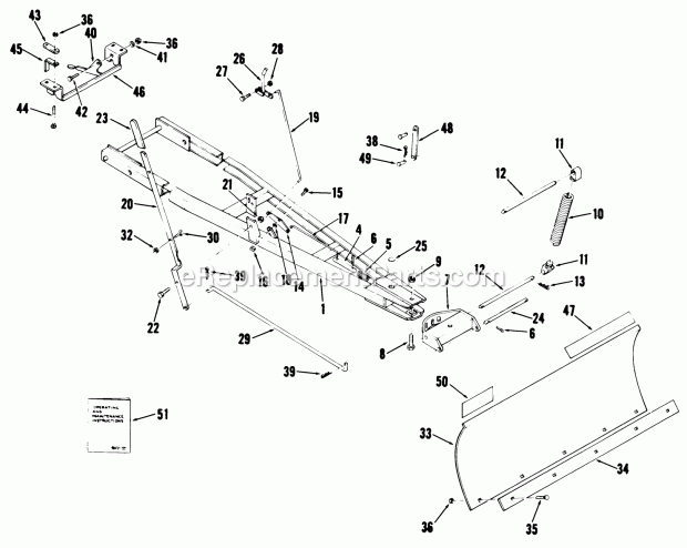 Toro 06-38BA02 (1984) 38-in. Snow Blade Snow/Dozer Blade-42 In. (107 Cm) and 48 In. (122 Cm) Vehicle Identification Number 06-42bc02, 06-48b Diagram