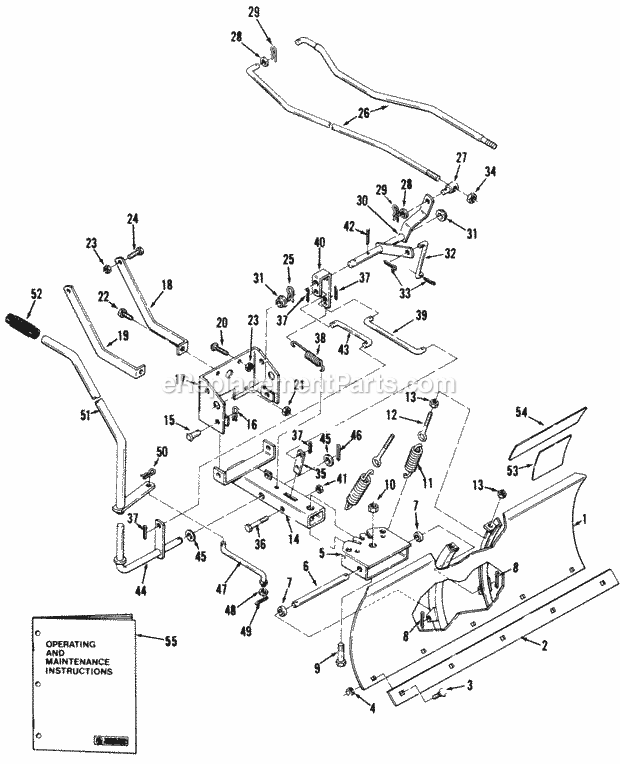 Toro 06-42BB01 (1981) 42-in. Snow Blade Snow Blade-42 In. (107 Cm) Vehicle Identification Number 06-42bb01, 06-42bb02 Diagram