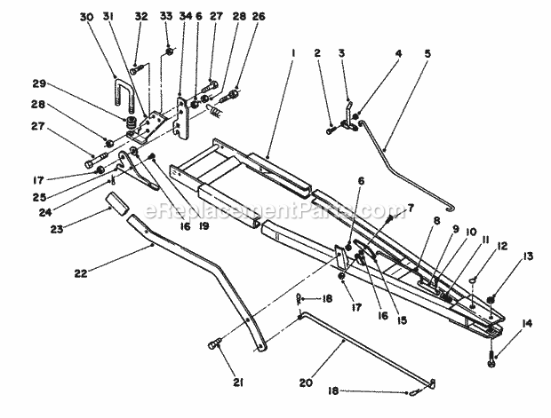 Toro 06-48BS01 (2000001-2999999) (1992) 48-in. Snow Blade Frame Assembly Diagram