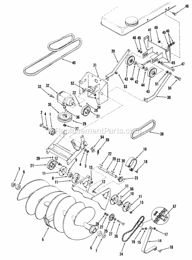 Toro 06-48ST01 (1981) 48-in. Snowthrower Snowthrower-37 In. (94 Cm) Vehicle Identification Number 06-37sx01 Diagram