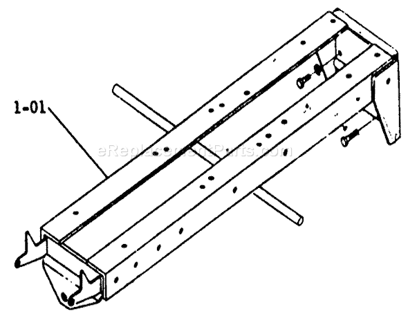Toro 1-0310 (1971) Lawn Tractor Frame Assembly (plate 1.1) Diagram