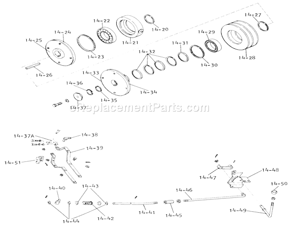 Toro 1-0650 (1974) Lawn Tractor Page M Diagram