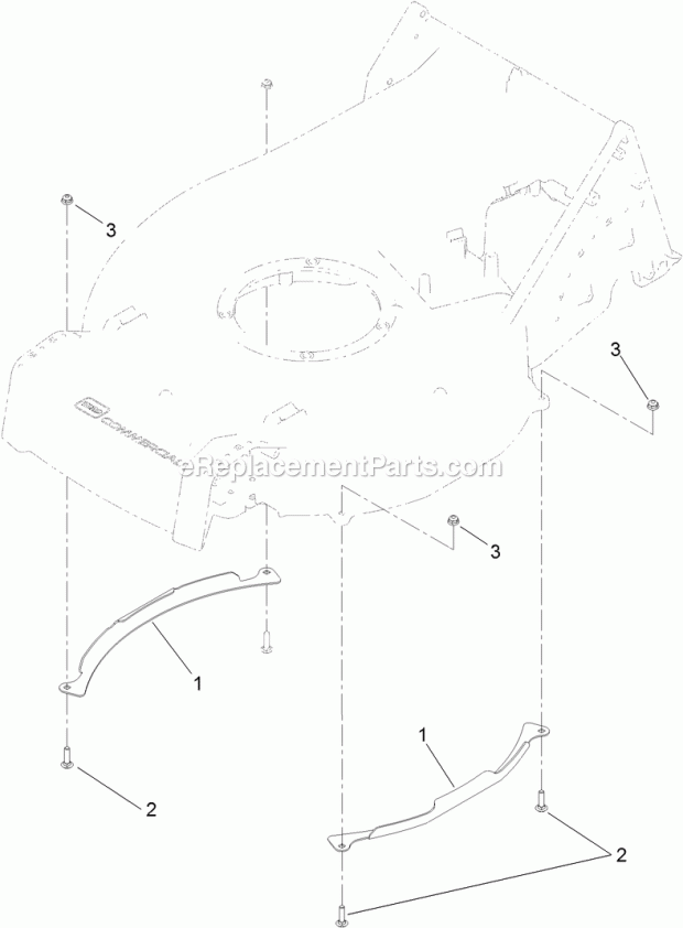 Toro 130-9701 Deck Side Guard Kit, 21in Or 53cm Heavy-duty Recycler/rear Bagger Lawn Mower Side Guard Assembly Diagram