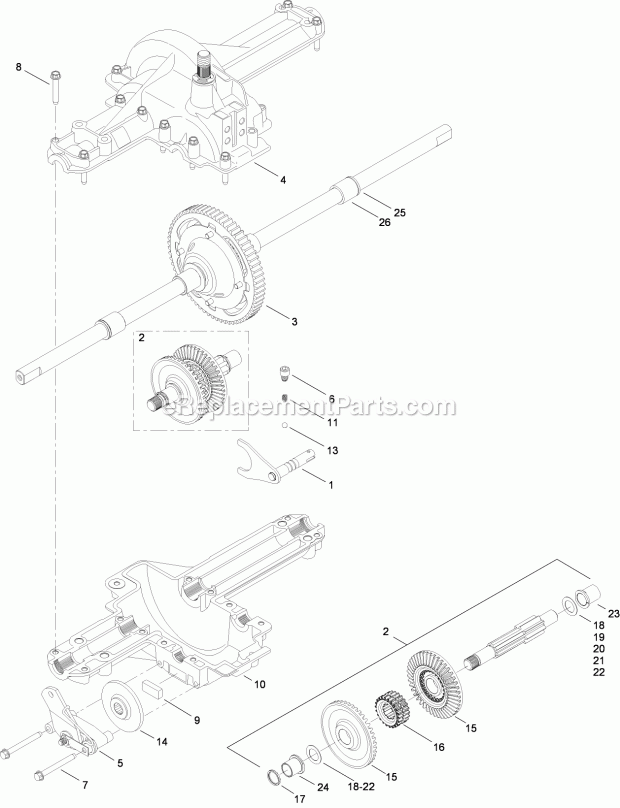 Toro 13AL60RG048 (1L107H10100-) Lx426 Lawn Tractor, 2008 Single Speed Transmission Assembly No. 112-6083 Diagram