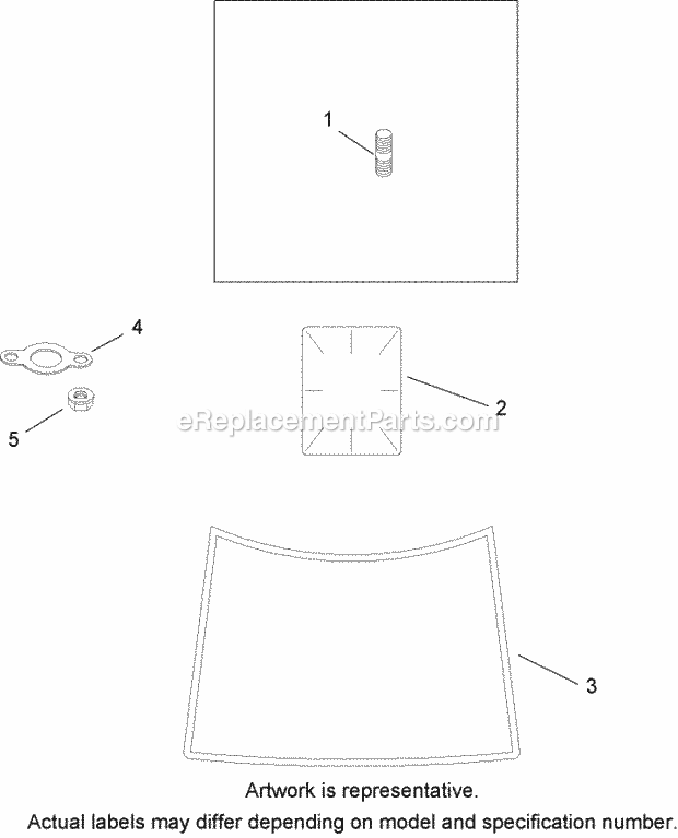 Toro 13AP60RP544 (1A056B50000-) Lx500 Lawn Tractor, 2006 Exhaust Stud, Gasket and Decal Assembly Kohler Sv720-0011 Diagram