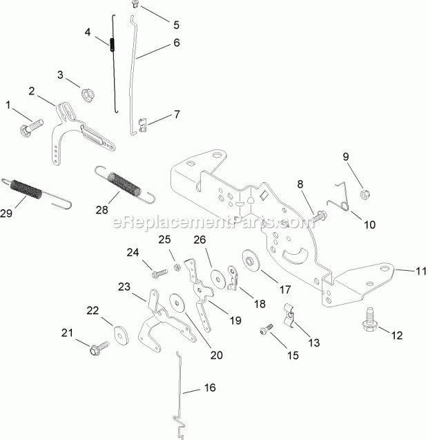 Toro 13AP60RP744 (1A096B50000-) LX500 Lawn Tractor Serial No. 1A096B50000 And Up Engine Control Assembly Kohler Sv720-0011 Diagram