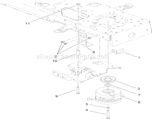 Toro 14AK81RK544 (1A186H30000)(2006) Lawn Tractor Electric Clutch Assembly Diagram