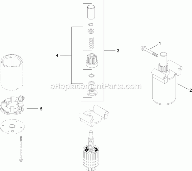 Toro 14AQ81RP544 (1-) Lawn Tractor Starting System Assembly Kohler Sv730-0018 Diagram