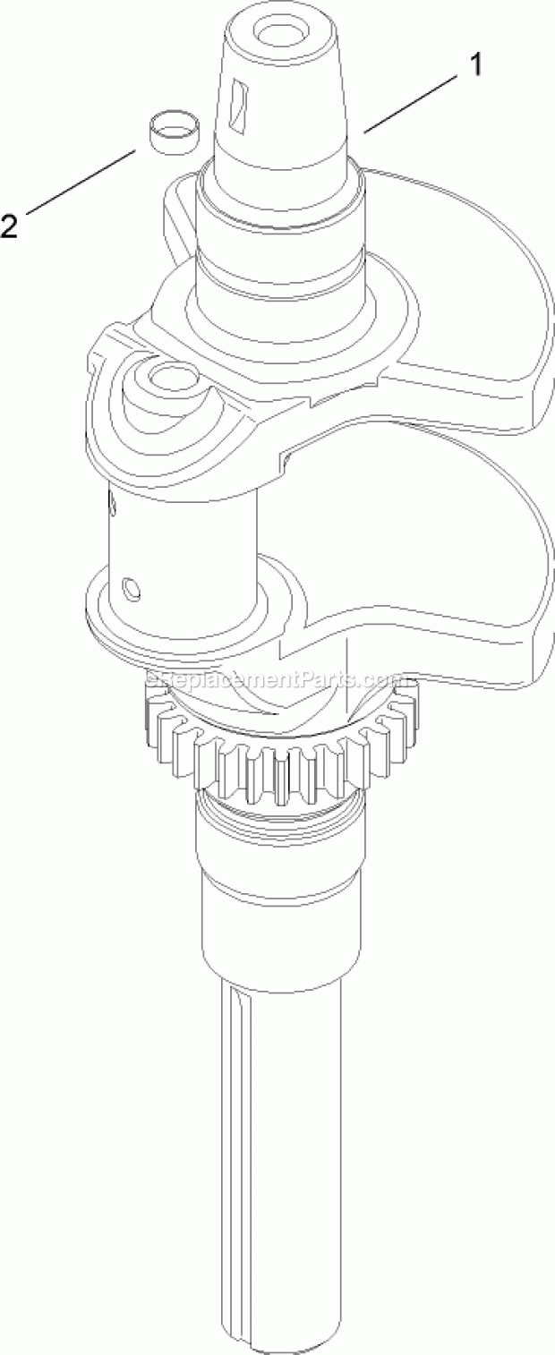 Toro 14AQ81RP544 (1-) Lawn Tractor Crankshaft Assembly Kohler Sv730-0018 Diagram