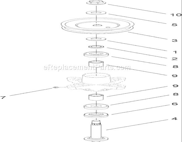 Toro 14AQ81RP544 (1A136H30000)(2006) Lawn Tractor Spindle Assembly No. 112-0370 Diagram