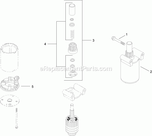 Toro 14AQ81RP744 (1A136H30000-) Lawn Tractor Starting System Assembly Kohler Sv730-0018 Diagram