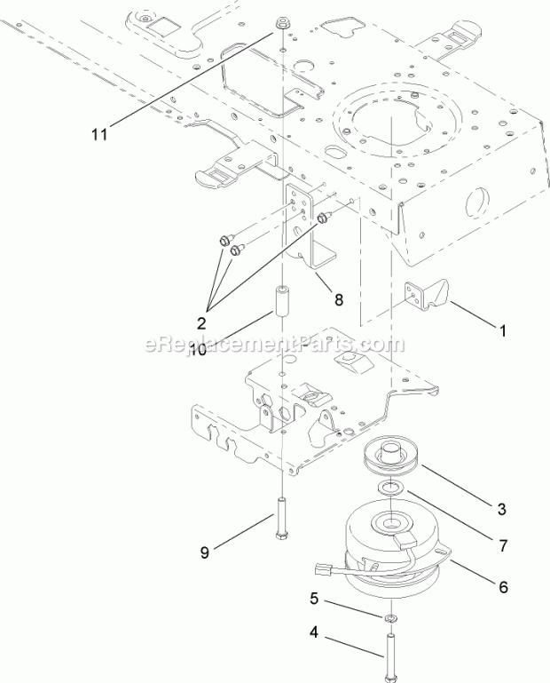 Toro 14AQ81RP744 (1A136H30000-) Lawn Tractor Electric Clutch Assembly Diagram