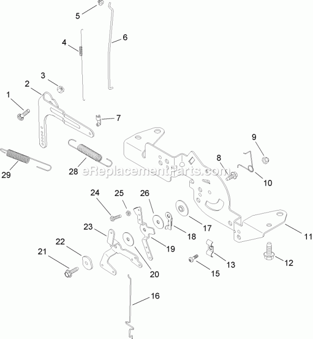 Toro 14AQ81RP744 (1A136H30000-) Lawn Tractor Engine Control Assembly Kohler Sv730-0018 Diagram