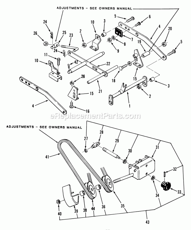 Toro 15-42SC02 (1990) 42-in. Side Discharge Mower Page G Diagram