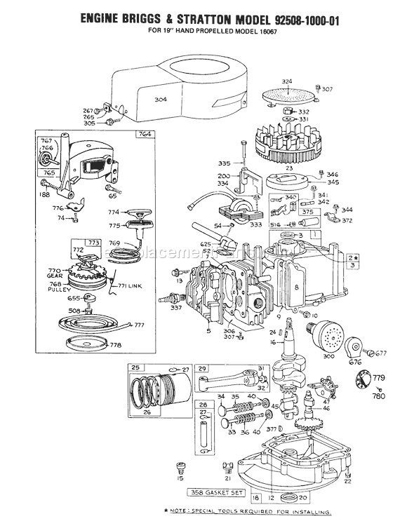 Toro 16155 (8000001-8999999)(1978) Lawn Mower Page G Diagram