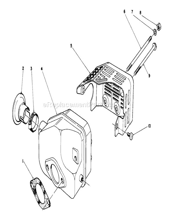 Toro 16212C (7000001-7999999)(1987) Lawn Mower Muffler Assembly Diagram