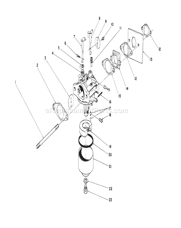 Toro 16212 (5000001-5999999)(1985) Lawn Mower Carburetor Assembly Diagram