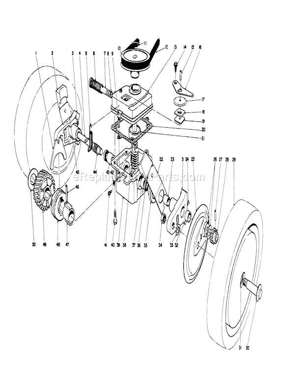 Toro 16212 (5000001-5999999)(1985) Lawn Mower Gear Case Assembly Diagram