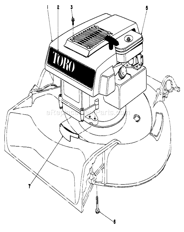 Toro 16277 (9000001-9999999)(1979) Lawn Mower Engine Diagram