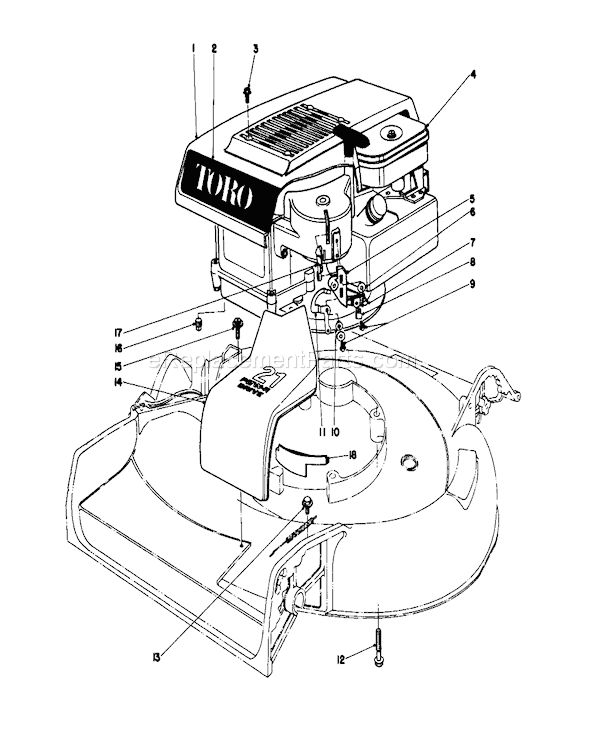 Toro 16287 (7000001-7999999)(1977) Lawn Mower Page E Diagram