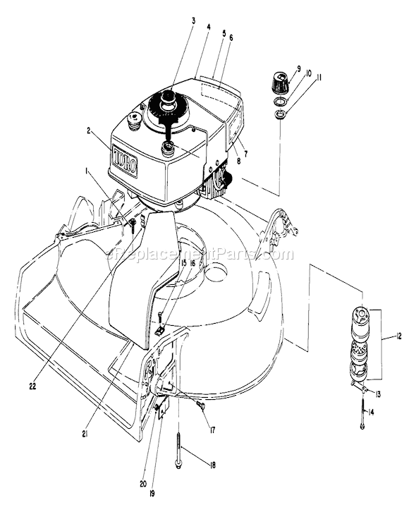 Toro 16299 (5000001-5999999)(1985) Lawn Mower Engine Diagram
