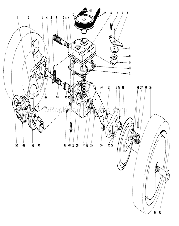 Toro 16299 (5000001-5999999)(1985) Lawn Mower Gear Case Diagram