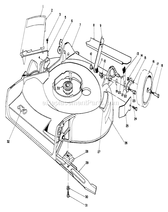 Toro 16299 (5000001-5999999)(1985) Lawn Mower Housing Assembly Diagram