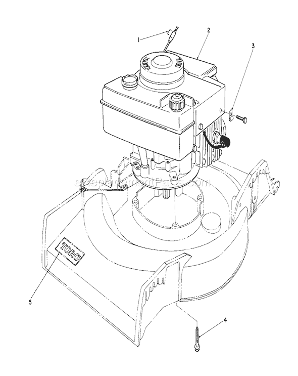 Toro 16575 (0000001-0999999)(1990) Lawn Mower Engine Assembly Diagram