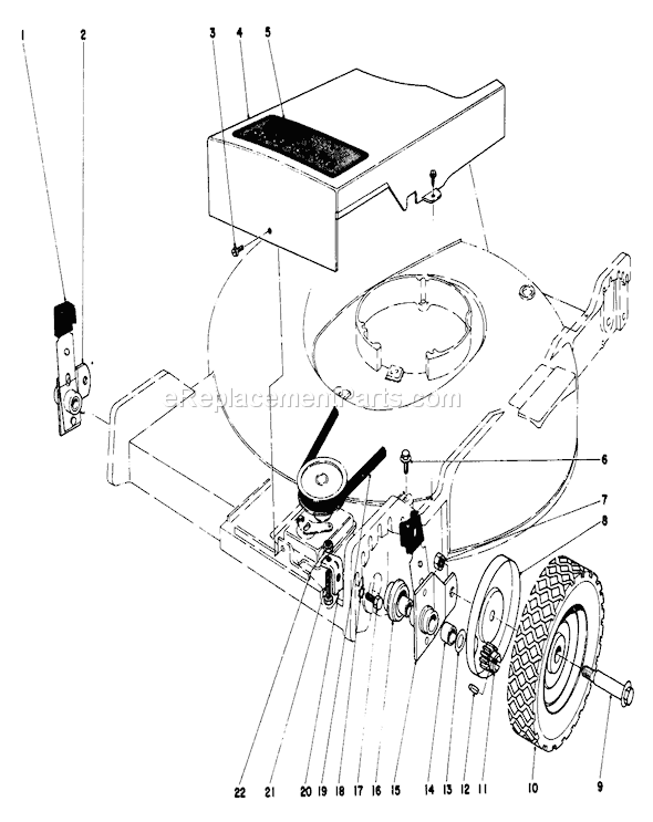 Toro 16756 (8000001-8999999)(1978) Lawn Mower Front Wheel and Pivot Arm Assembly Diagram