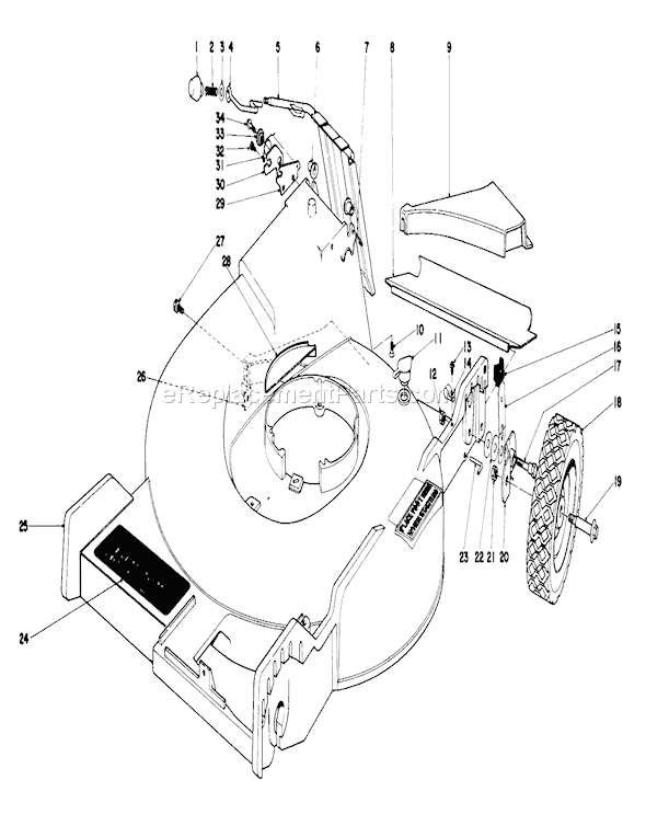 Toro 16756 (8000001-8999999)(1978) Lawn Mower Housing Assembly Diagram