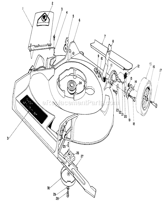 Toro 16770 (3000001-3999999)(1983) Lawn Mower Housing Assembly Diagram