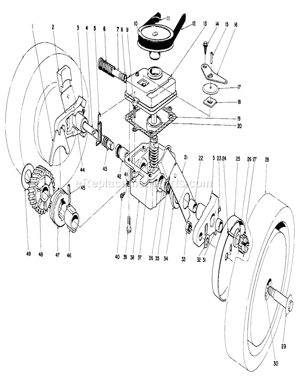 Toro 16771 (3000001-3999999)(1983) Lawn Mower Gear Case Assembly Diagram